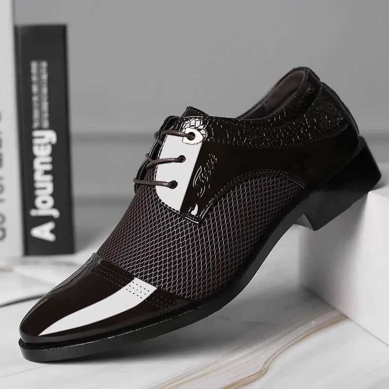 2025 New Mens Leather Shoes Business Mens Formal Shoes Hot Selling Social Mens Shoes High end Wedding Shoes Zapatos De Vir HombreXJ250319