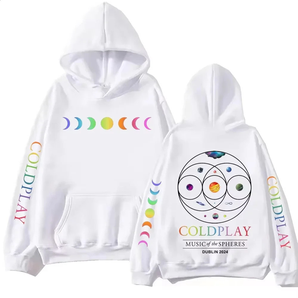 2025 Trend COLD PLAY Band Music Print Singer Hoodie Men Women Hip Hop Vintage Sweatshirt Fashion Oversized Hoodies Men Fans Gift 250317