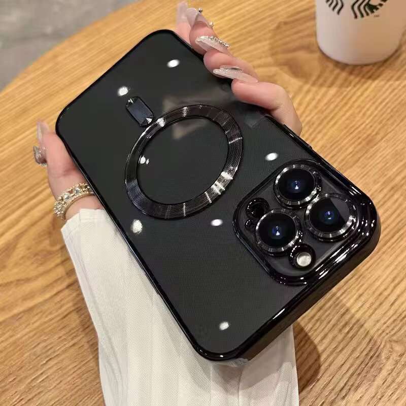 clear Magnetic 16 Pro Max Magnet case Support Wireless Charging Phone Cases for iPhone 15 14 11 12 13