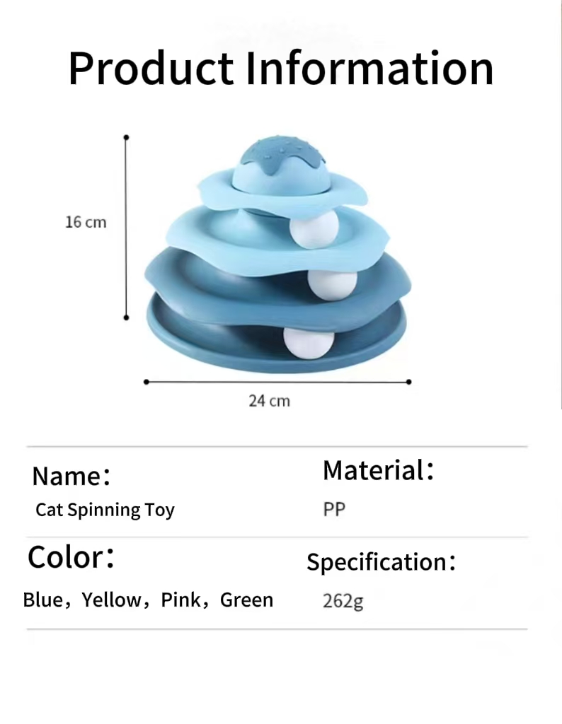 Automatic Cat Toy Ball for Kittens - Durable Chewable Plaything Cat Fidget Spinner Toys