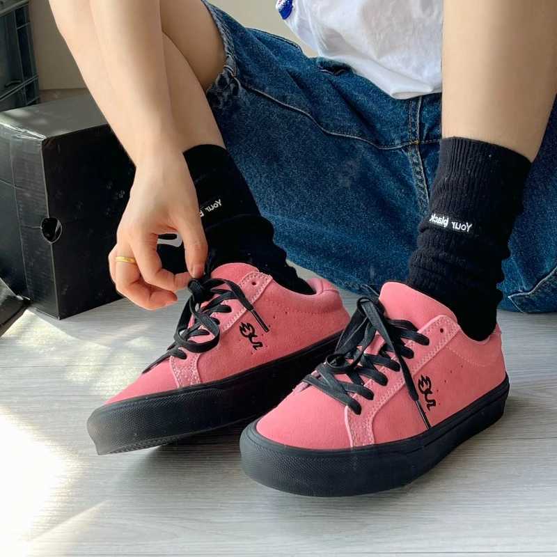 Joiint leather suede mens ice skates lace laces Vcanize classic tattoos breathable walking and running durable and long-lasting Y250318