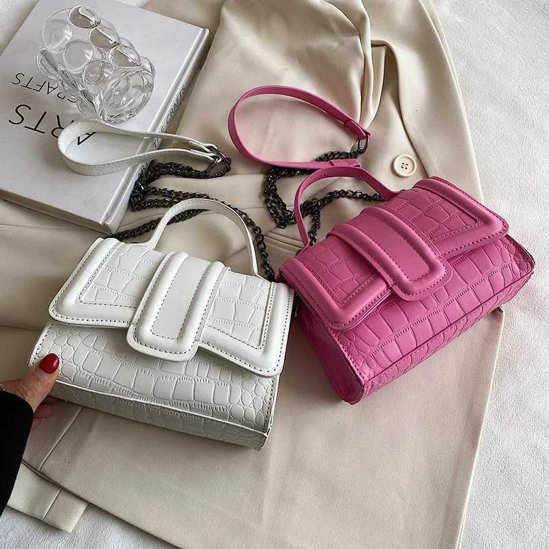 New Arrival New Fashion Texture Girls Small Square Bag Trendy One Shoulder Crossbody Bag Solid Simple Womens Handbags Messenger Bag T250318