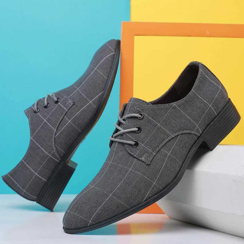 Mens spring and summer comfortable breathable Fi business casual dress leather shoesXJ250319