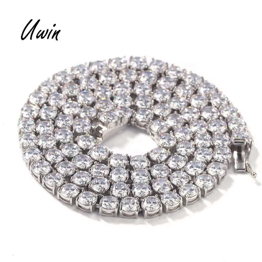 Hip hop stainless steel AAAA grade ice out CZ tennis chain men's and women's necklace