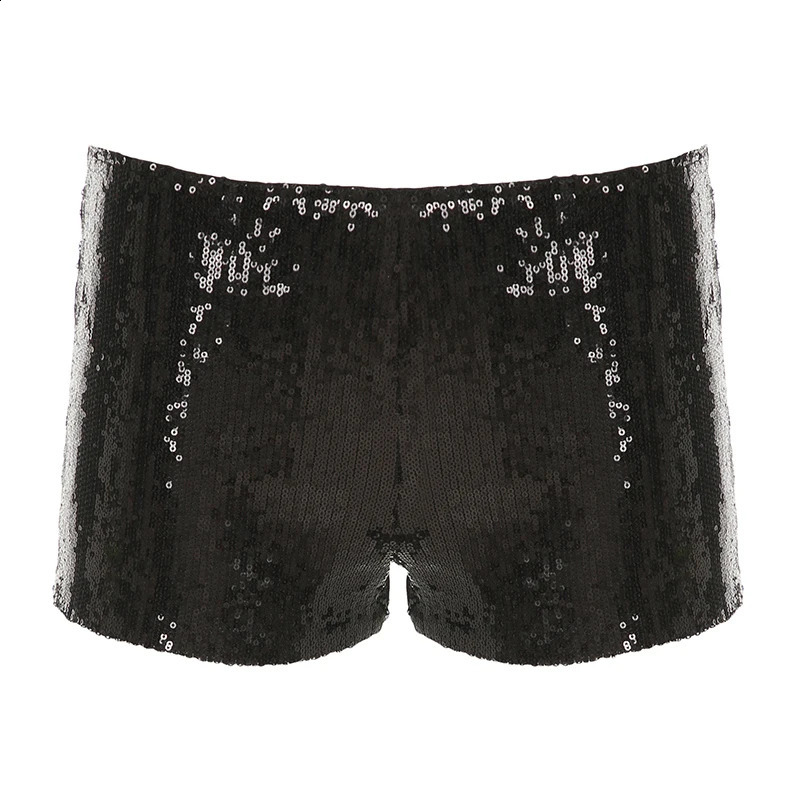 IAMTY Sequin Shorts Sexy Clubwear Holiday Festival Low Waist Skinny Pants Women High Street Booty Shorts Chic Bottoms 250319