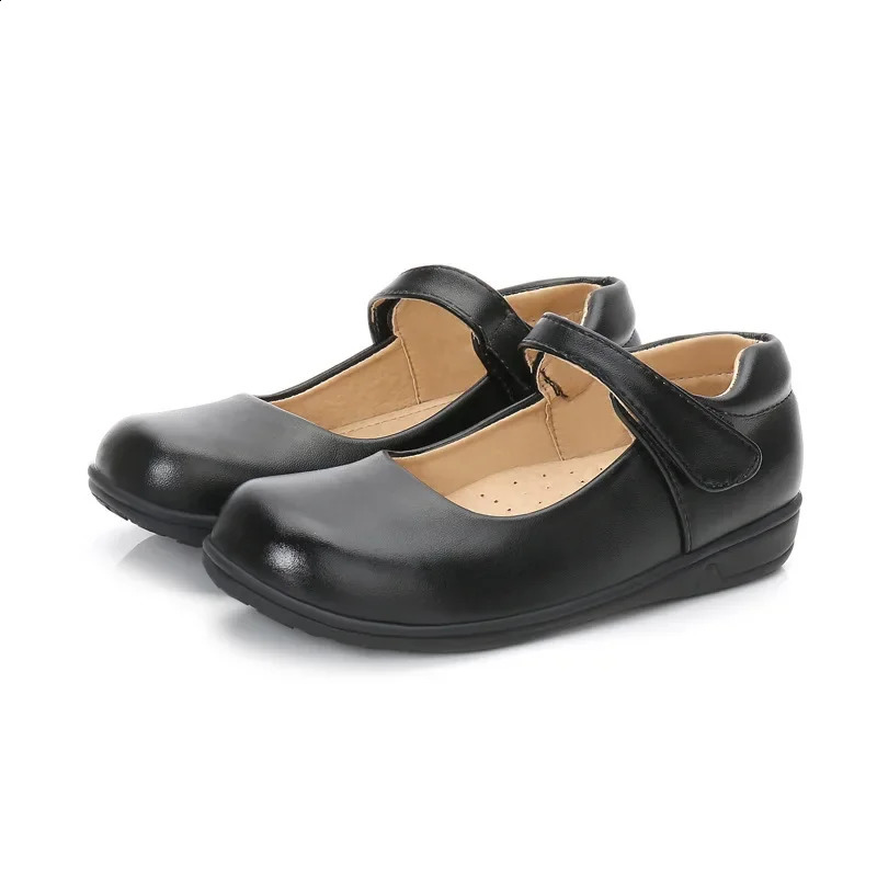 Childrens leather shoes spring and autumn versions black school girls fashionable childrens uniforms performance 250319