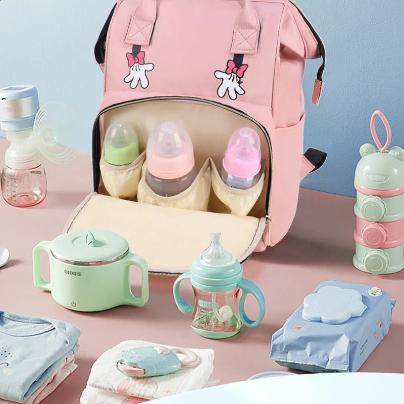Personalized Name Mommy Bag Multi-functional Double Shoulder Storage Diaper Backpack for Outdoor Traveling Mom Gift 250319