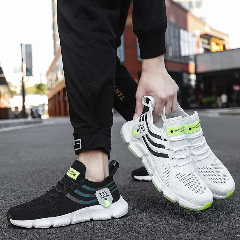 2025 New Men's Breathable Classic Running Shoes Men's Outdoor Lightweight and Comfortable Mesh Shoes Slide in Designer Fashion Walking Shoes
