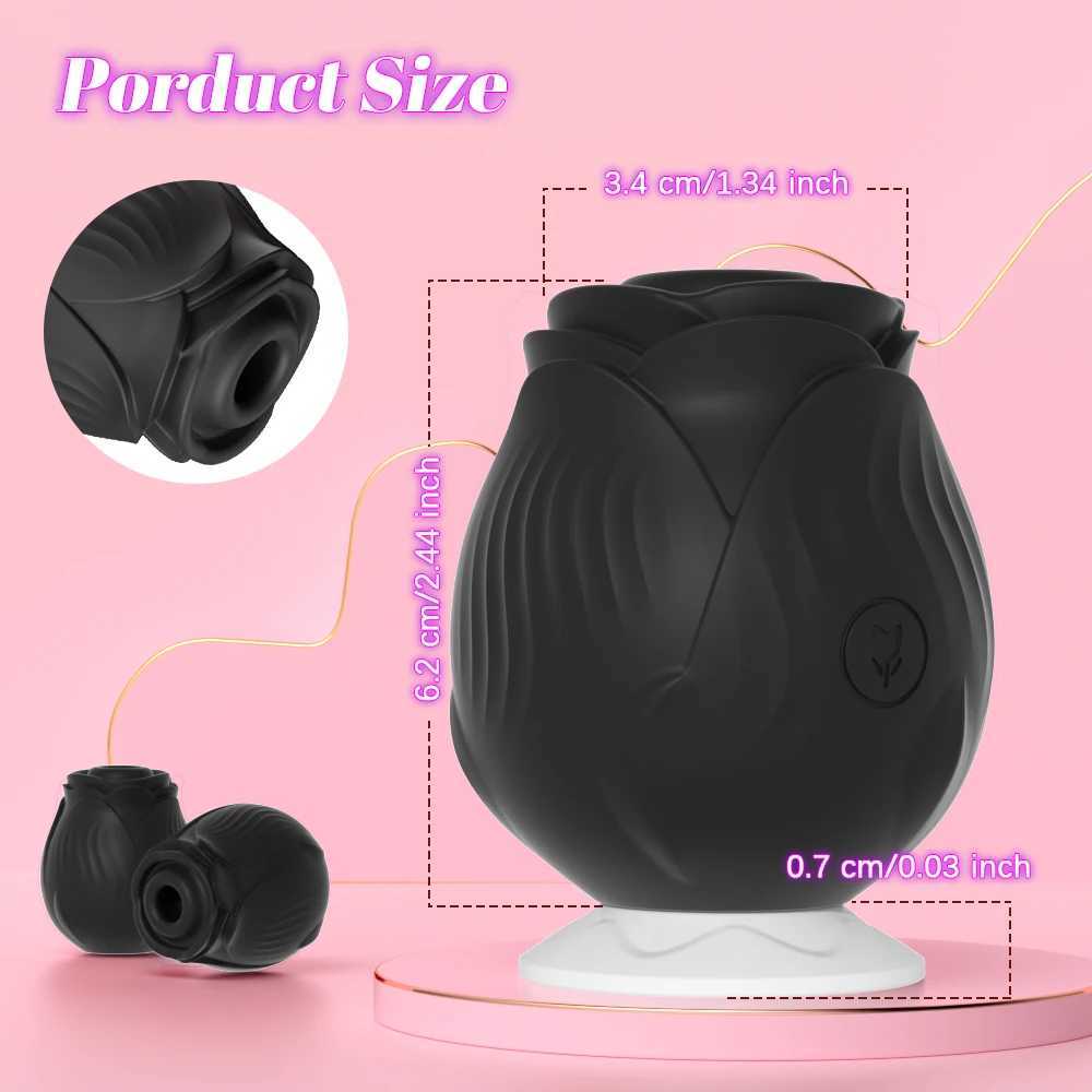 Powerful rose toy suction vibrator suitable for women 10 suction modes suction Nipple Clitoris stimulator female adult suction sex toy W250319