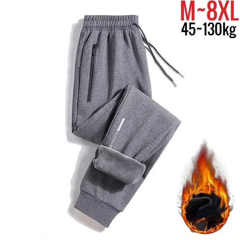 2024 Mens Pant Fleece Lined Brushed Warm Sport Sweatpants Male Winter Jogger Trouser Sweat Sportswear Big Size Large Plus Thick X250319