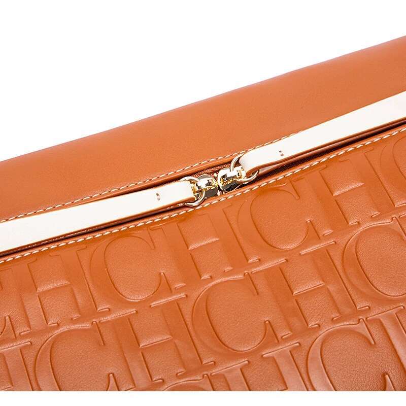 CH High Fashion Ladies Shoulder Daily Commuter Versatile Small Square Women's Crossbody Bag Pure Colour Letter Print Design