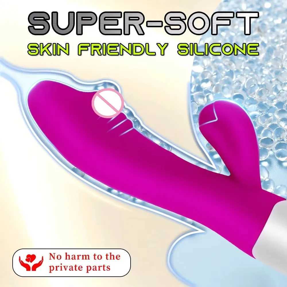 Rabbit Vibrator for Women Vagina G-Spot Nipple Clitoris Stimulus Pushing Telesic Rotating Dildo for Adult Sexy Toy 18+ W250319