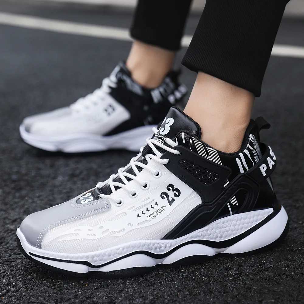 Mens new breathable and fashionable sports shoes with thick soles and high cut Korean casual shoes lightweight running shoes Z250319