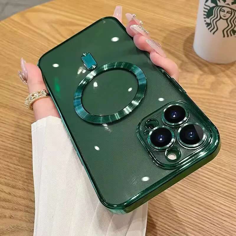clear Magnetic 16 Pro Max Magnet case Support Wireless Charging Phone Cases for iPhone 15 14 11 12 13
