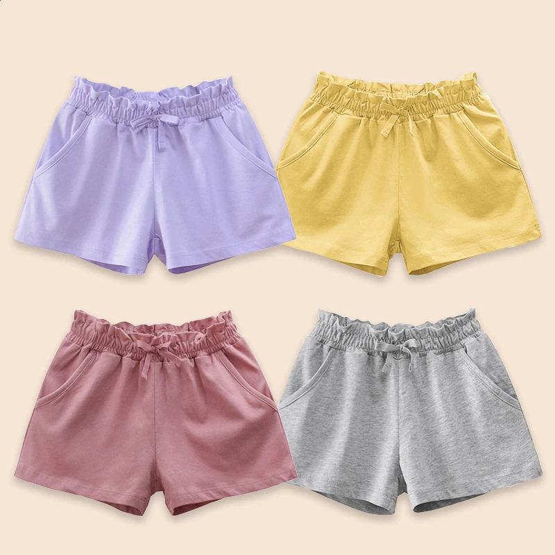Summer 1-8T Baby Bloomers Candy Solid Color Elastic Girls Cotton Shorts Toddler Kids Baby Girl Shorts Child Girls Clothes 250319