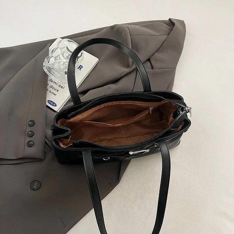 PU LEFTSIDE Small Fashionable handbag Leather Solid Color Underarm Bags for Women 2025 Y2K Ladies Shoulder Females Handbags and Purses Tote Bag