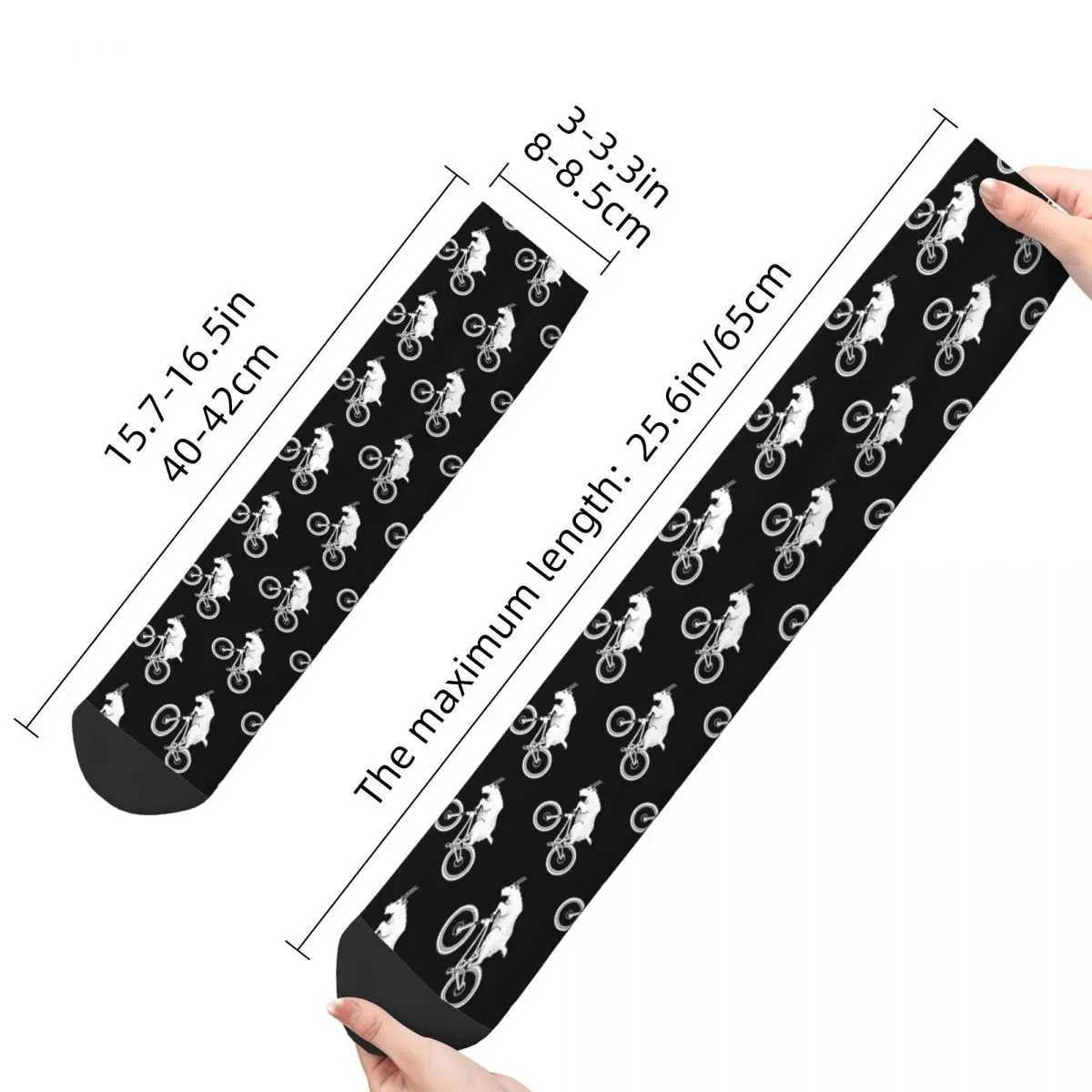 Happy Mens Socks Mountain Goat Retro Harajuku Bicycle Racing Hip Hop Crew Crazy Socks Gift Pattern Printing X250319