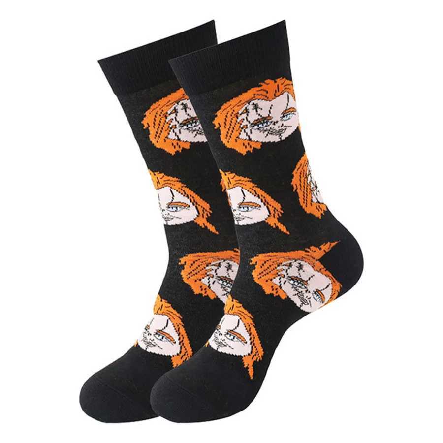 1 pair of cartoon anime game SOCKS crew SOCKS women Christmas Halloween novel fun happy crazy street skateboarding X250319