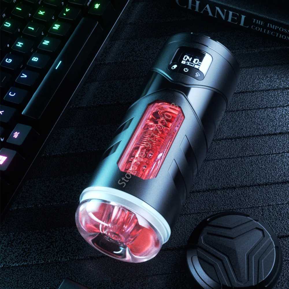 Automatic hot suction vibration male masturbation cup oral sex cat pocket sex machine masturbation toys adult productsXJ250319