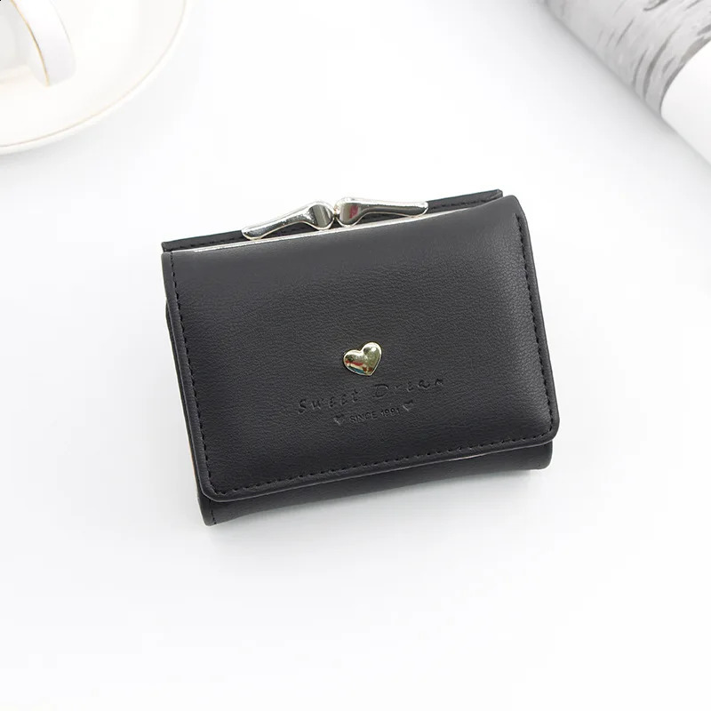 Mini Womens Wallet Likes Short Heart Womens Wallet Card Clip Mini Womens Fashion Womens Coin Wallet Womens Clutch Bag 250318