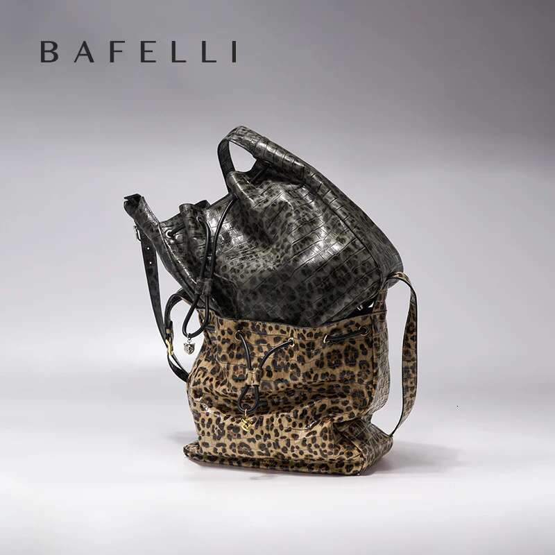 Women's Bags BAI Women's New Bag Fashion Leather Bag High Quality Designer Brand Ability Women's Shoulder Leopard Pattern