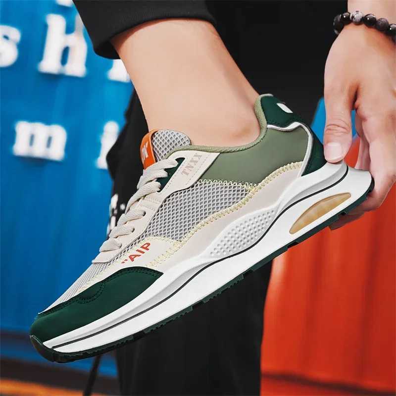 Mesh Casual Sneakers Mens Shoes Niche Harajuku Trend All Match Students Breathable Forrest Gump Shoes Z250319