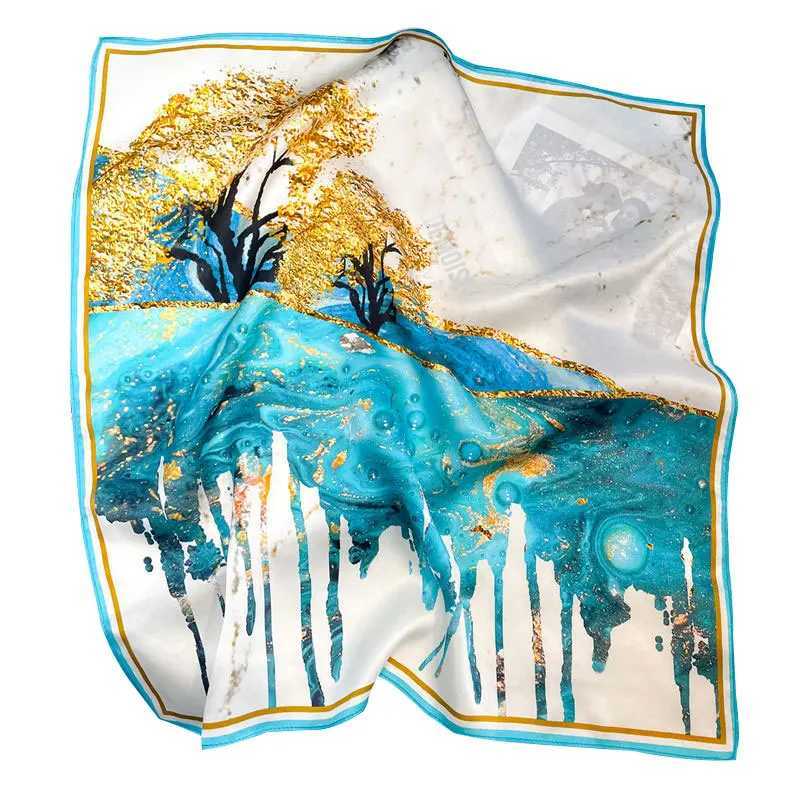Fashionable 100% genuine silk scarf womens shAWl new neck hair Fem shAWl headscarf Bandana X250319