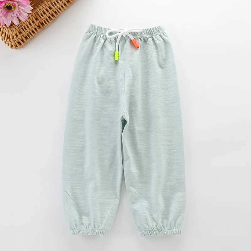 Leisure childrens mosquito net harem pants summer thin baby boys and girls soft loose cotton pants solid color Trouser childrens clothing 0-5 YT250318