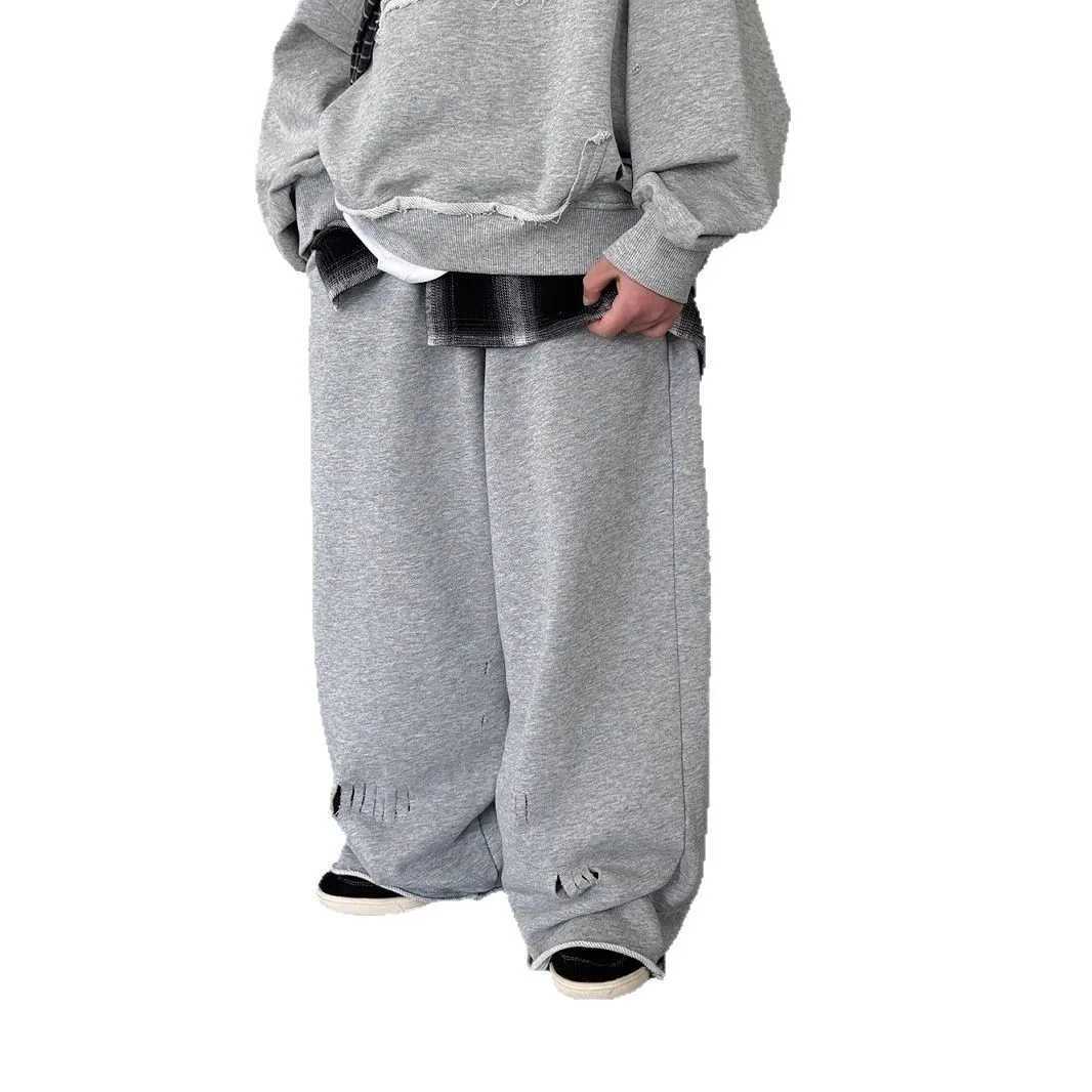 Childrens clothing boys casual pants for spring and summer 2025 new Korean style cool casual knitted childrens sports pants trendT250318