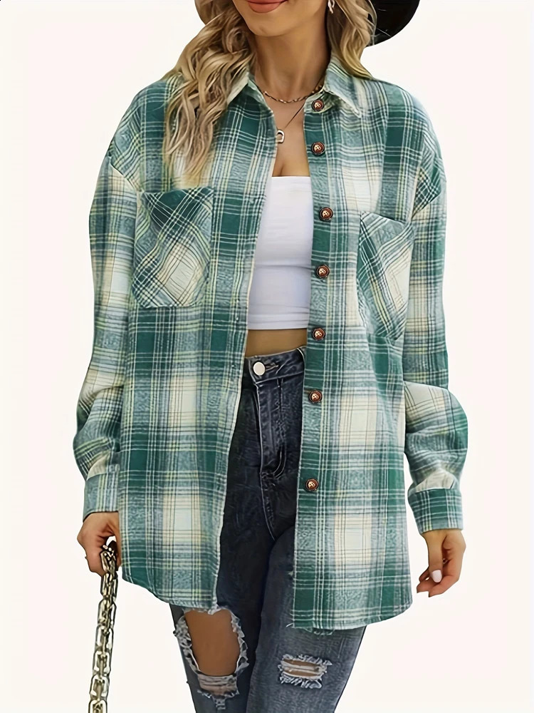 2025 SpringSummer Womens Fashion Straw Hat Flannel Plain Shirt Jacket Top Polyester Material 250319