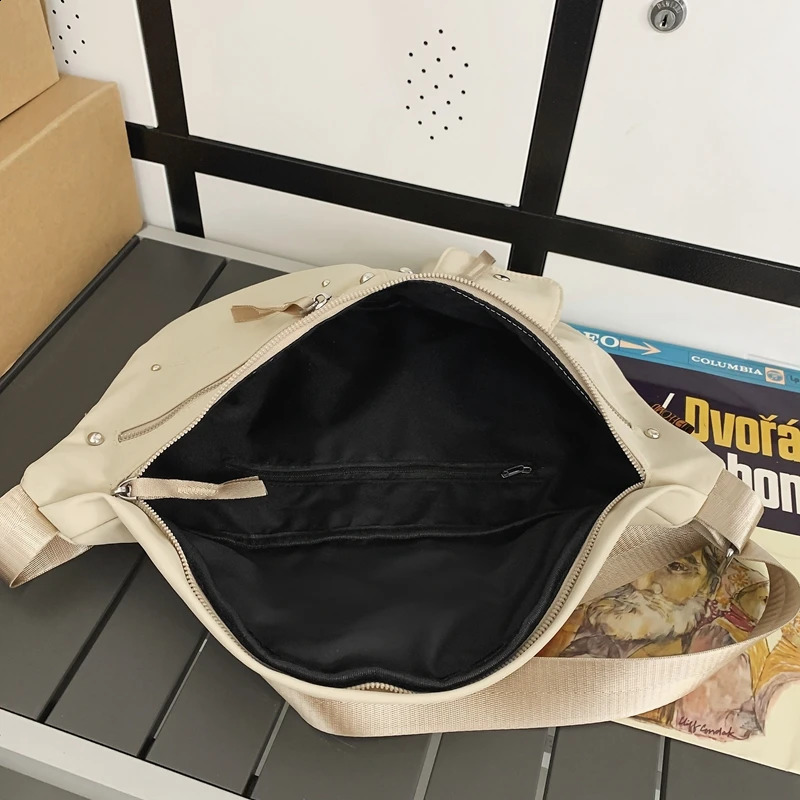 Shoulder Cross Body Bag Womens Casual Chest Bag Large Capacity Neutral Messenger Bag Mobile Wallet Trend Waist Bag 250317
