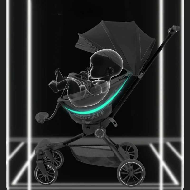New Lying lightweight baby stroller foldable two-way baby stroller panoramic travel luxury childrens stroller baby stroller Z250319