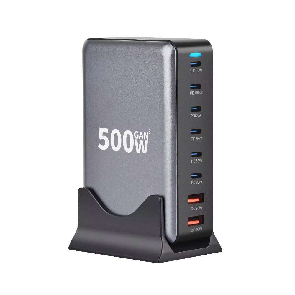 500W Super Fast Charging 6C2A Multiport Station Laptop Apple for iPhone Type C PD 100W Power Charger Adapter