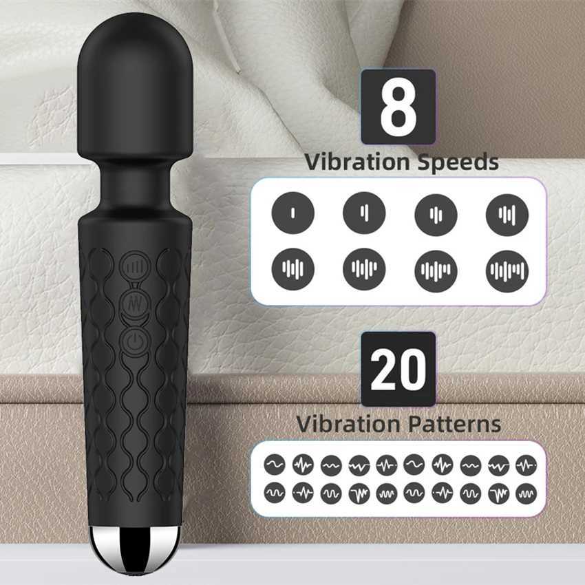 20 modes Av stick vibrator sex toy female clitoral stimulation massager G-spot vibrator masturbation sexy toy adult product W250319