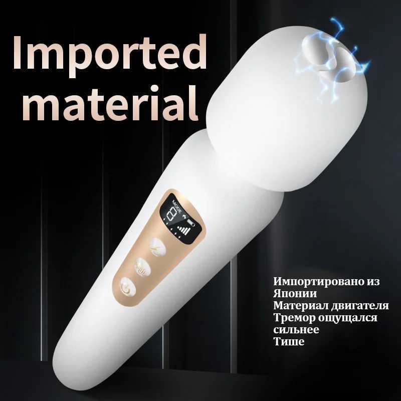 LCD display vibrator intelligent heating AV vibrator with 5 different frequencies of magnetic suction to charge female sex toys W250319