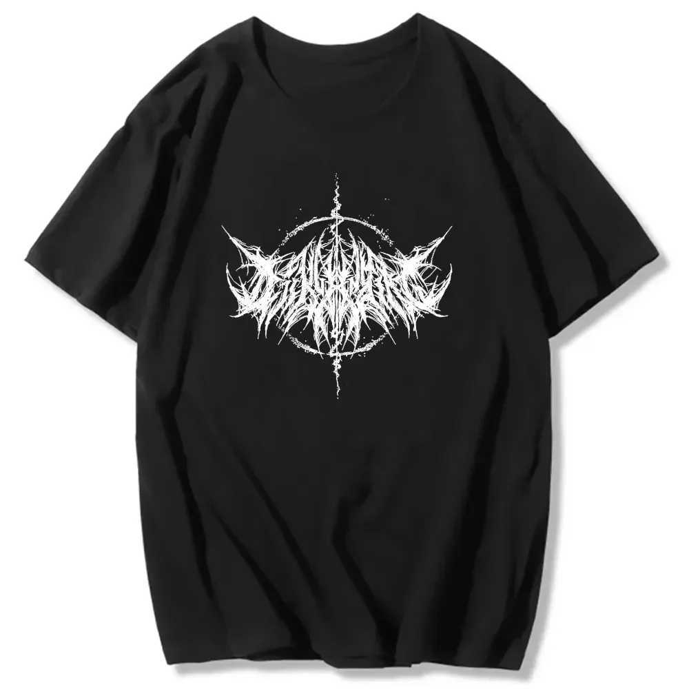 Mens and womens T-shirt 90s retro hip-hop streetwear Kawaii fashion casual top mens T-shirt lightning letter printing Y2K gothic punkT250318