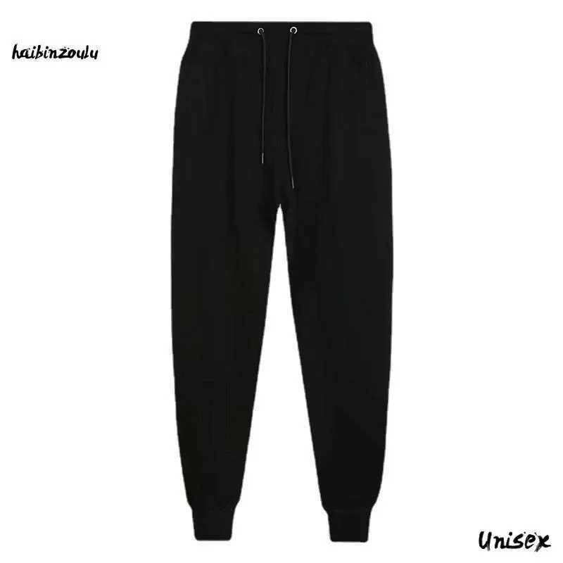 Mens Cotton Casual Pants Thickened Drawstring Sweatpants Loose Plus Size and Ankle Pants Black Gray Pants Sweatpants Casual X250319