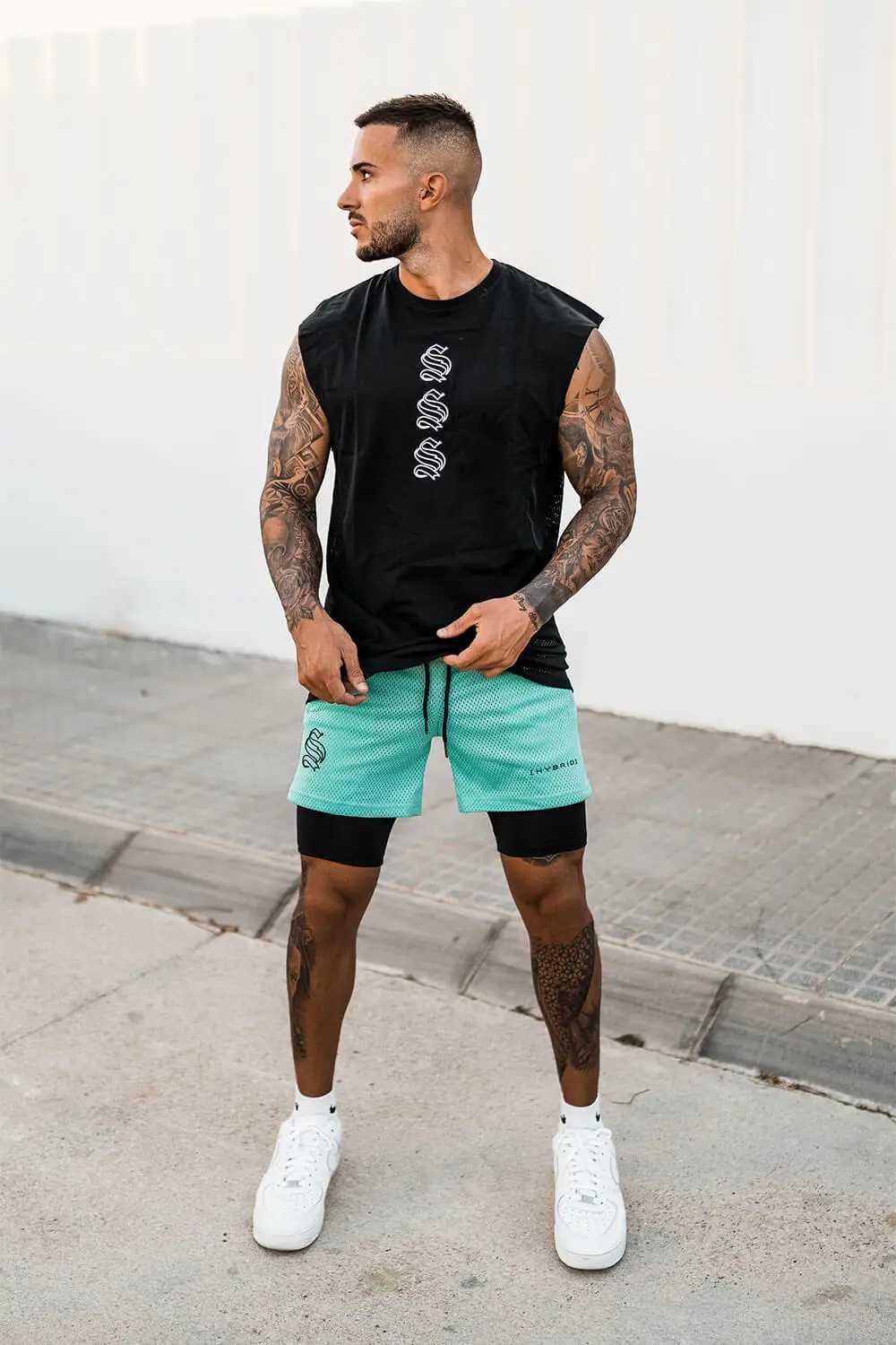 2023 camouflage running shorts mens 2-inch double-layer fast drying gym shorts fitness jogging shorts mens sports shorts W250319