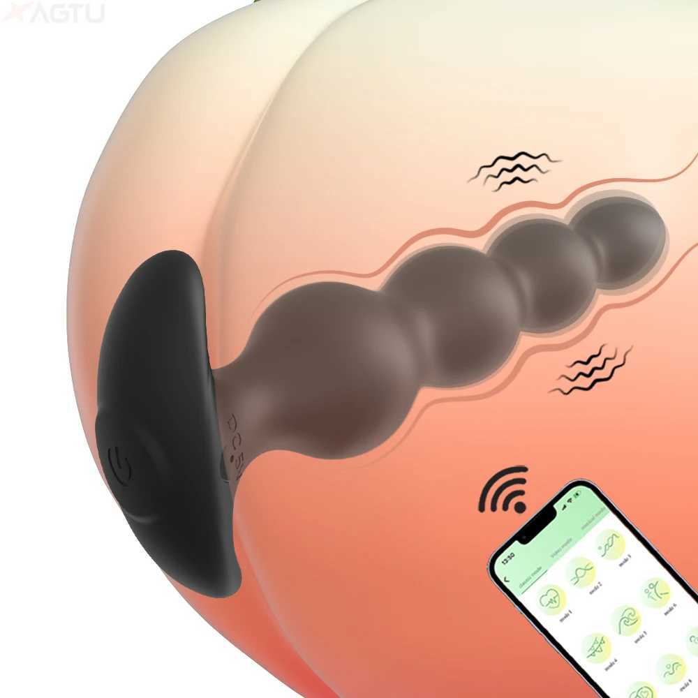 Application control anal vibrator male prostate massager wireless Bluetooth hip plug vibration adult sex toy W250319
