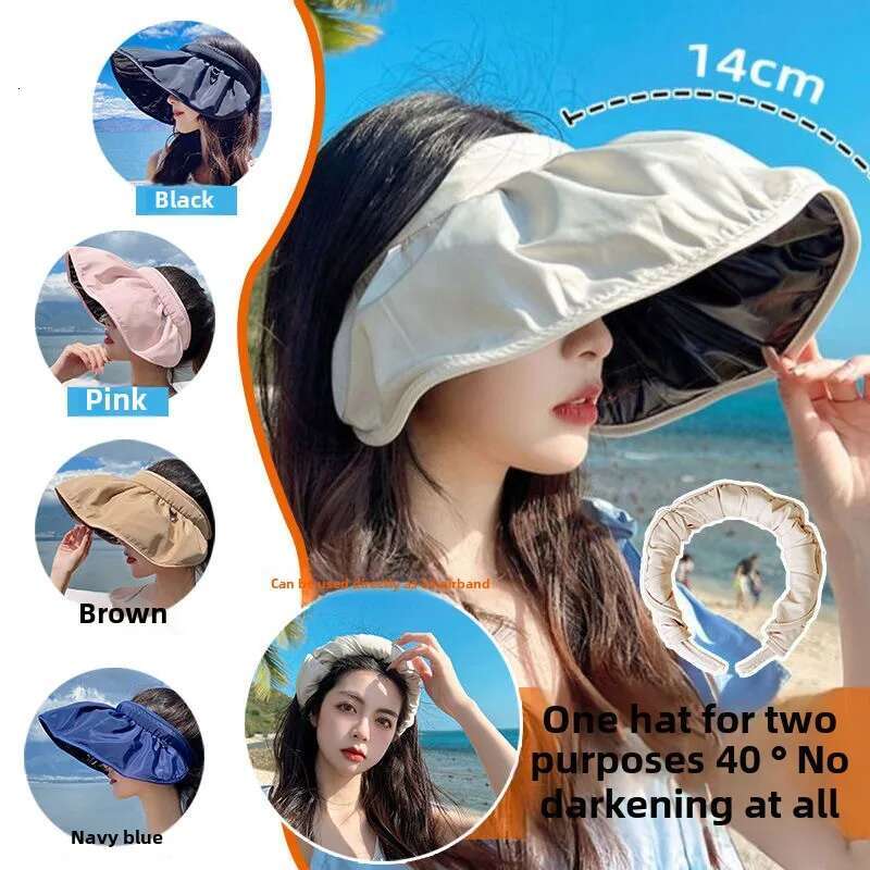2025 Summer Sun Women's Summer Sun Protection UV Beach Shell Hairpin Women's Travel Fisherman Hat