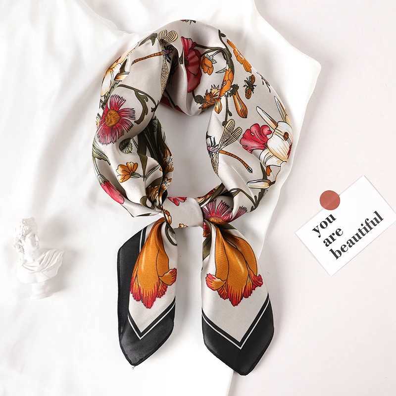 Luxury silk scarf suitable for tattoos squares shawls and peeling packaging small hair collars headscarves Kerchief womens scarves 70x70cm X250319