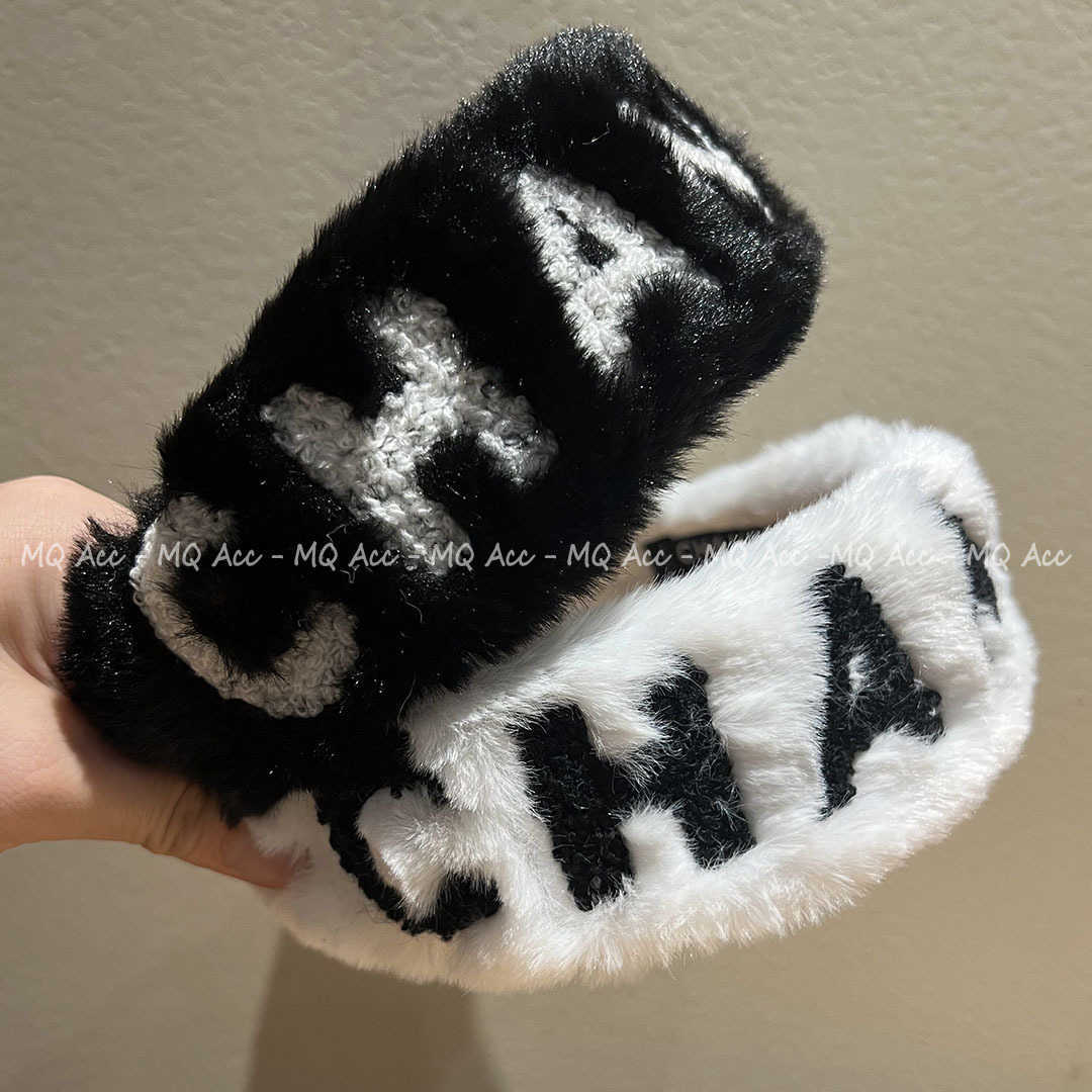 Headbands Same Style Small Fragrance Letter Autumn and Winter Western Plush Headband Cute Age Reducing Gaul Top Internet Celebrity Same Trend H250318