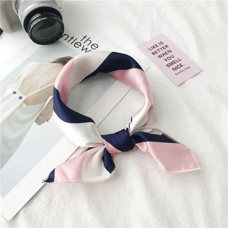 Hair scarf tie print luxury satin small/square/silk/neck/ring/scarf winter scarf X250319