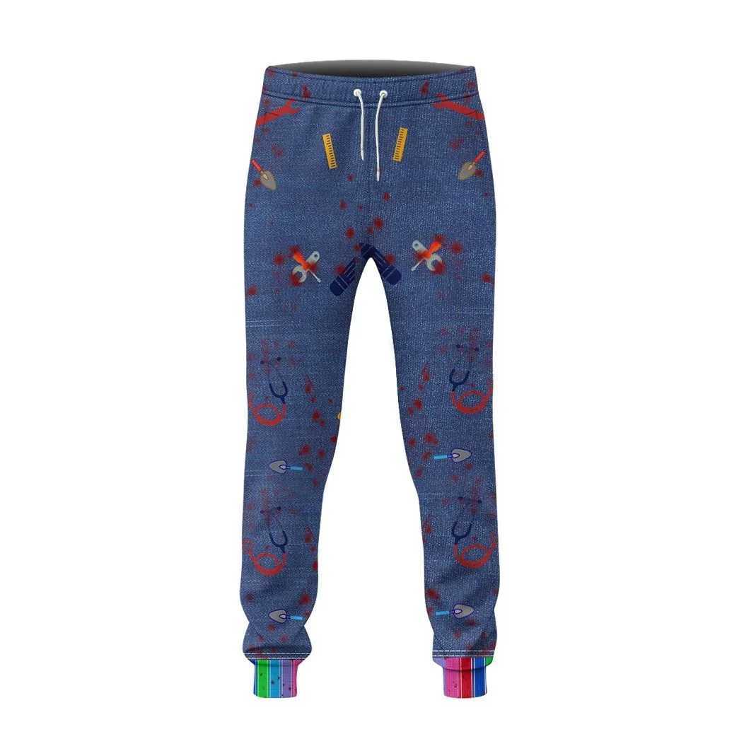 Horror Movie Character Chucky 3D Printed Mens Joggers Pants Streetwear Autumn Unisex Casual Sweatpants Cosplay Costume MP28 X2503191