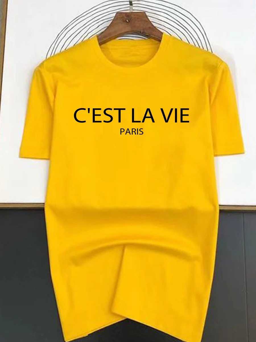 Summer Fashion Trend New Heavy Cotton T-shirt Letter Print Fashion High-end Fashion Brand Crew-neck Loose Short-sleeved T-shirtT250318