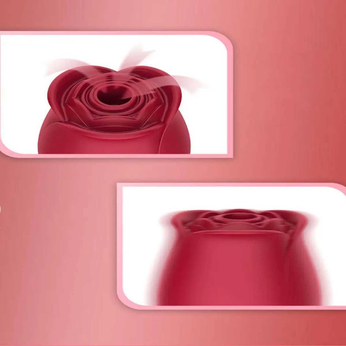 Rose vibrator Nipple Clitoral Suction Cup oral sex stimulator suction vibrator suitable for female Clitoral masturbation toys W250319
