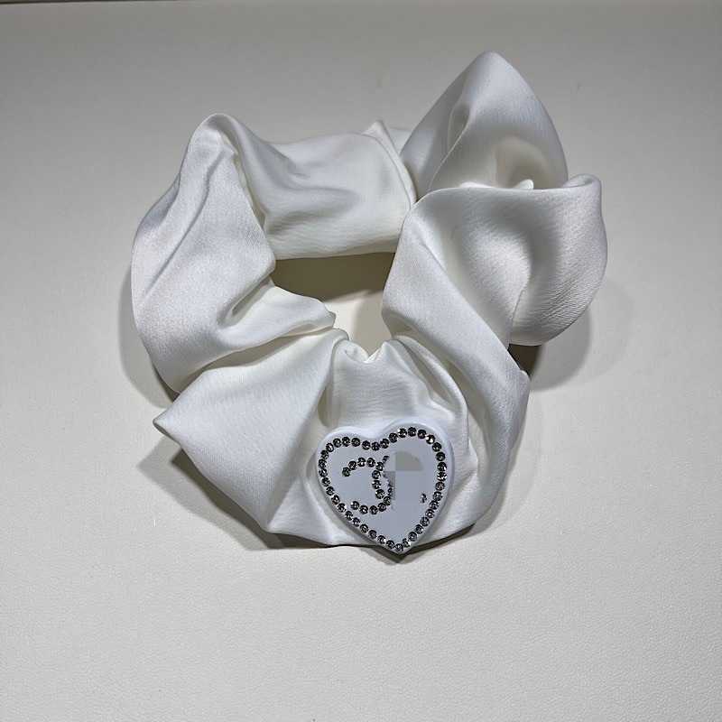 Hair Rubber Bands Girls Temperament Large Intestine Hair Ring Love Rhinestone Fragrant Wind Headband Accessories H250318
