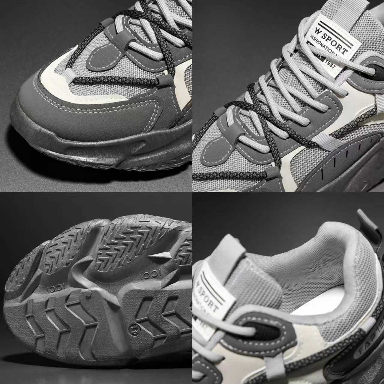 Fashion Mens Sneakers Breathable Running Shoes Comfortable Lace-up Casual Shoes Mesh Walking Shoe Outdoor Non Slip Tennis Shoes Z250319