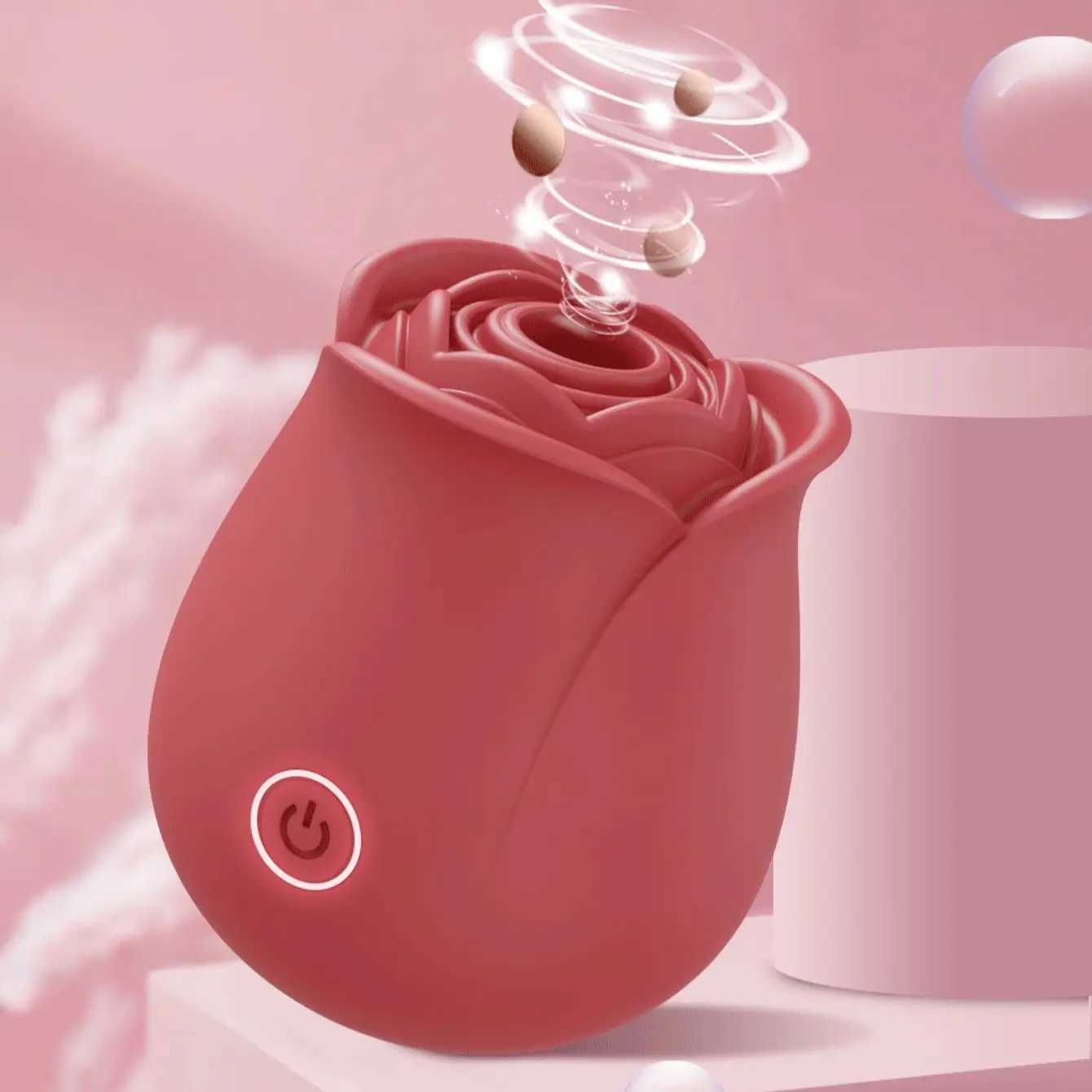 Rose vibrator Nipple Clitoral Suction Cup oral sex stimulator suction vibrator suitable for female Clitoral masturbation toys W250319