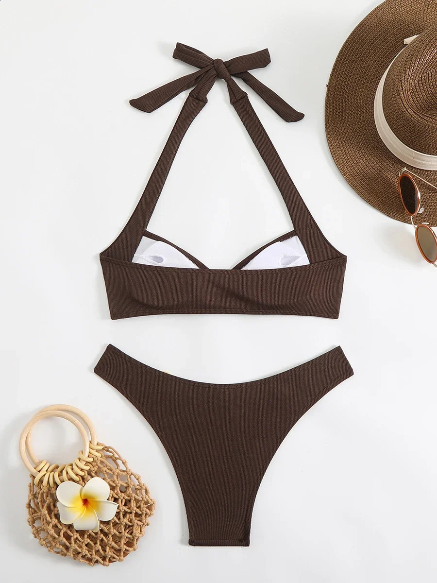 Sexy womens swimsuit summer bikini two-piece swimsuit womens beachwear camisole bikini set swimsuit 250314